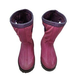 Glosh By Bogs Youth Pink Waterproof Pull‎ On Boots Size 10